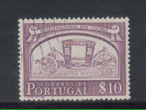 1952 - LOTTO/9739AU - PORTOGALLO - 10c. CARROZZE - USATO