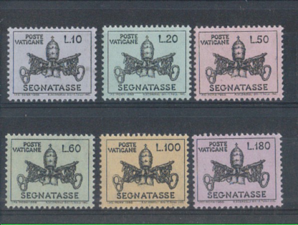 1968 - LOTTO/5920 - VATICANO - SEGNATASSE 6v.