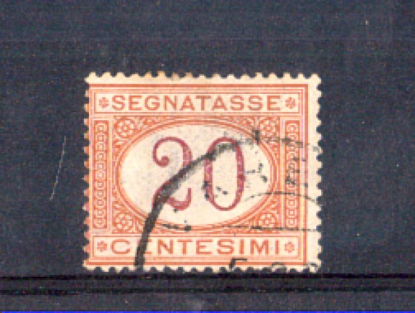 1890 - LOTTO/REGT22U - REGNO - 20c. SEGNATASSE - USATO