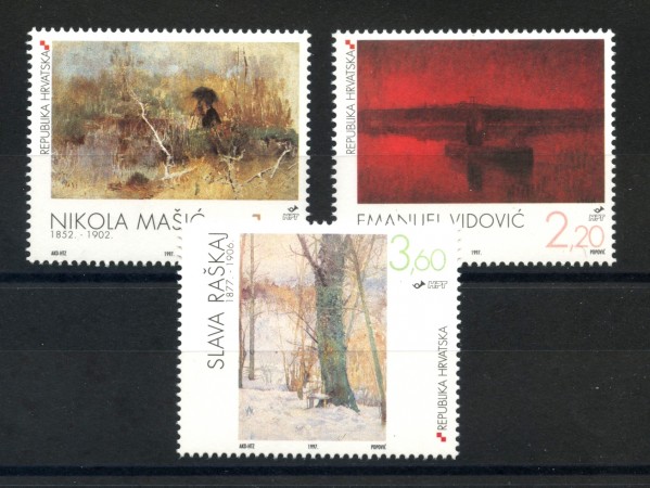 1997 - CROAZIA - PITTURA CONTEMPORANEA  3v. - NUOVI - LOTTO/32830
