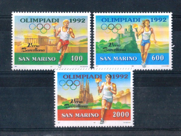 1991 - LOTTO/8114 - SAN MARINO - PREOLIMPICA  3v. - NUOVI