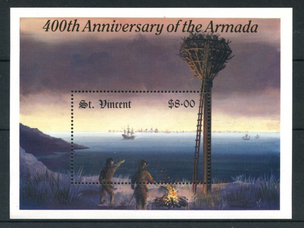1988 - ST.VINCENT - LOTTO/20053 - INVINCIBILE ARMADA FOGLIETTO