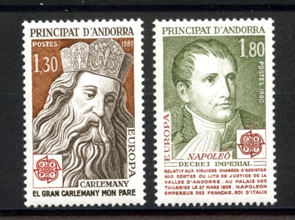 1980 - ANDORRA FRANCESE - LOTTO/41388 - EUROPA 2v. - NUOVI