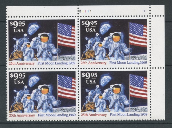 1994 - LOTTO/19842Q - STATI UNITI - ANNIVERSARIO UOMO SULLA LUNA - QUARTINA