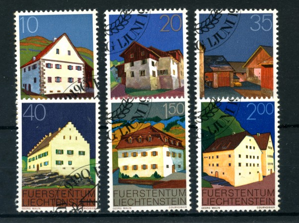 1978 - LOTTO/23200 - LIECHTENSTEIN - EDIFICI 6v. - USATI