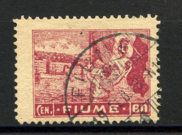 1919 - FIUME - LOTTO/40167 - 60 CENT. CARTA GRIGIA OPACA - USATO