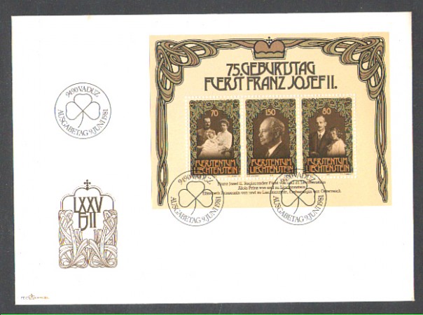 1981 - LOTTO/LIEBF14FDC - LIECHTENSTEIN - COMPLEANNO PRINCIPE - BUSTA FDC