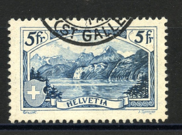 1928 - SVIZZERA - 5 Fr. MONTE RUTLI - USATO - LOTTO/34024A