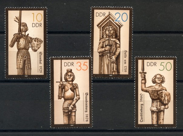 1987 - GERMANIA DDR - STATUE DI ROLANDO 4v. - NUOVI - LOTTO/36656