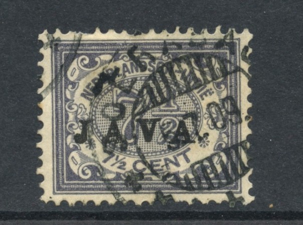 1908 - INDIE OLANDESI - 7,5c. GRIGIO  SOPRASTAMPATO JAVA - USATO - LOTTO/28796