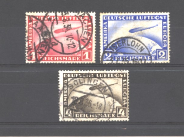 1928 - LOTTO/GERA37CPU - GERMANIA REICH - POSTA AEREA ZEPPELIN - USATI