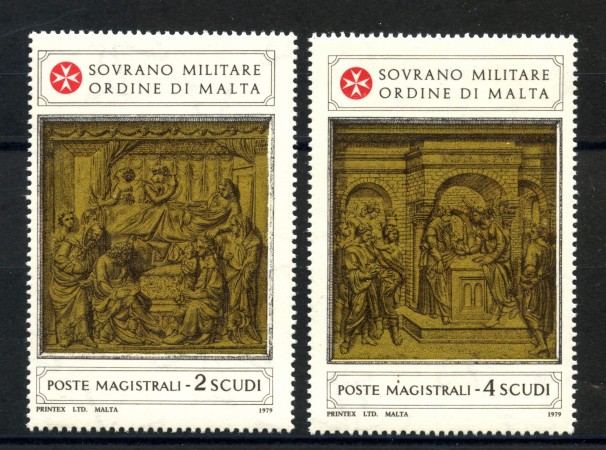 1979 - SOVRANO MILITARE DI MALTA - FORMELLE DEL BATTISTERO 2v. - NUOVI - LOTTO/32271
