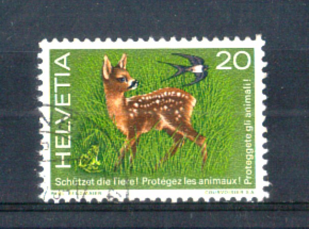 1976 - LOTTO/SVI1009U - SVIZZERA - 20c. PROTEZIONE FAUNA - USATO