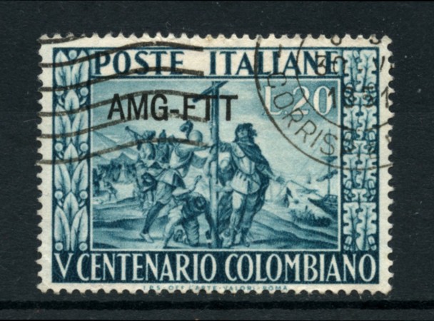1951 - LOTTO/14697 - TRIESTE A - 20 Lire CRISTOFORO COLOMBO - USATO