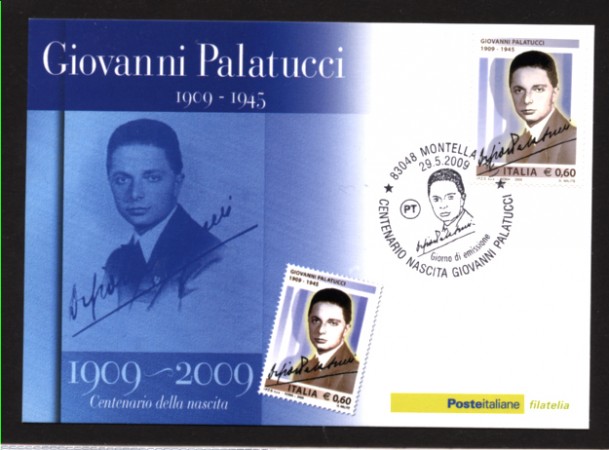 2009 - LOTTO710570ZM - REPUBBLICA - GIOVANNI PALATUCCI - CARTOLINA MAXIMUM
