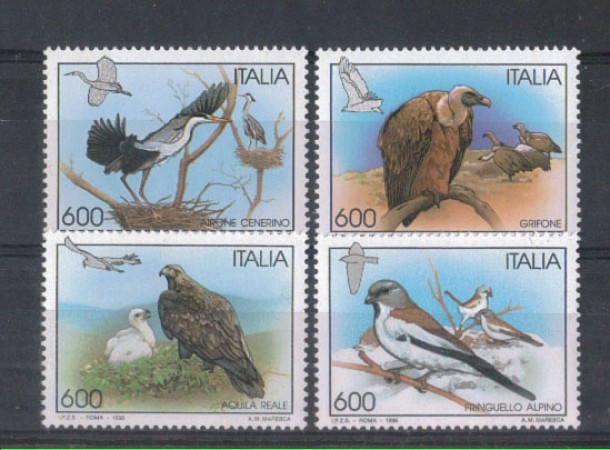 1995 - LOTTO/REP2178CPN - REPUBBLICA - UCCELLI 4 V. - NUOVI