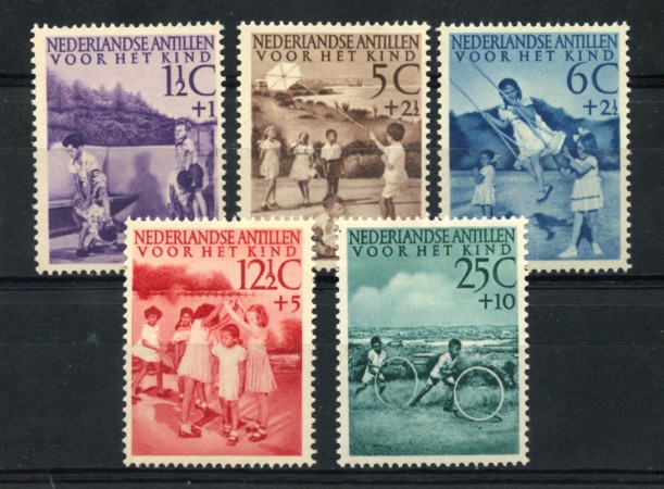 1951 - LOTTO/19569 - ANTILLE OLANDESI - PRO INFANZIA  5v. - NUOVI