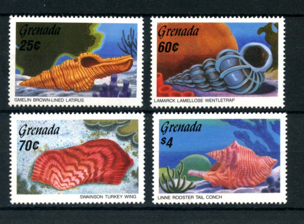 1986 - GRENADA - LOTTO/20259 - CONCHIGLIE 4v. - NUOVI