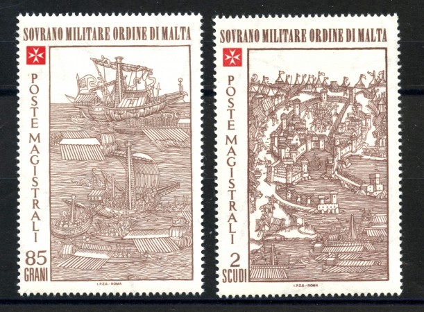 1980 - SOVRANO MILITARE DI MALTA - CENTENARIO ASSEDIO DI RODI 2v. - NUOVI - LOTTO/32278