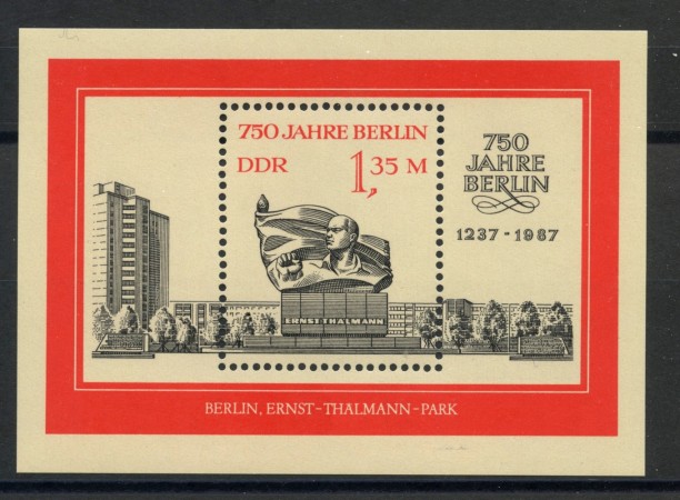 1987 - GERMANIA DDR - ANNIVERSARIO DI BERLINO - FOGLIETTO NUOVO - LOTTO/36665