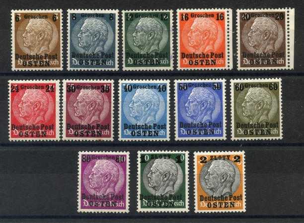 1939 - GERMANIA OCCUPAZIONI - POLONIA - LOTTO/38652 - SOVRASTAMPATI 13v. - NUOVI