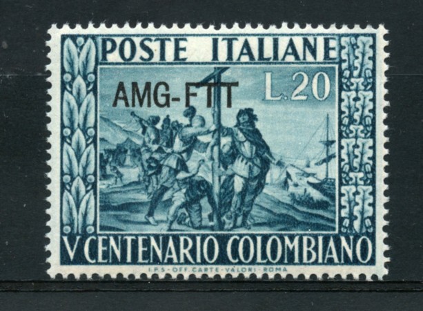 1951 - LOTTO/17970 - TRIESTE A - 20 Lire CRISTOFORO COLOMBO - NUOVO