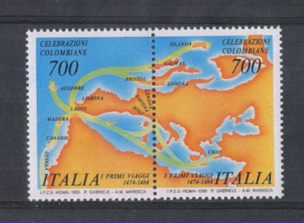 1990 - LOTTO/6934 - REPUBBLICA - CELEBR. COLOMBIANE