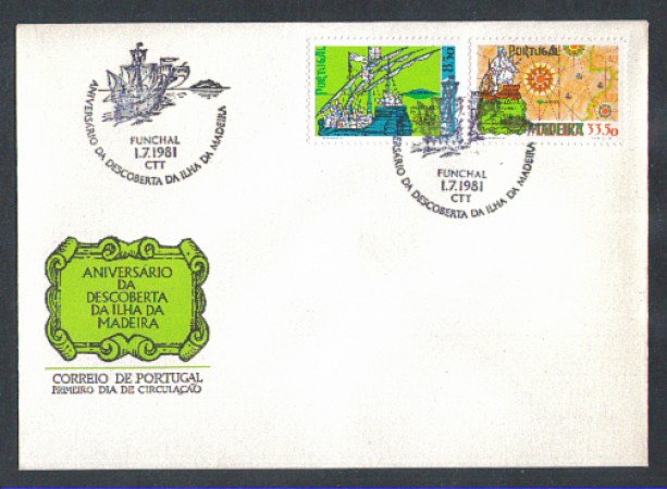 1981 - LBF/3644 - MADERA - SCOPERTA DELL'ISOLA - FDC