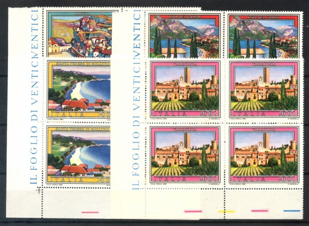 1981 - LOTTO/6743Q - REPUBBLICA - TURISTICA 8° SERIE 4v. - QUARTINE NUOVI