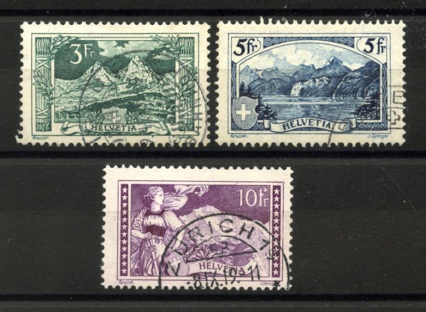 1914 - SVIZZERA - LOTTO/40639 - VEDUTE MONTI SVIZZERI 3v. - USATI