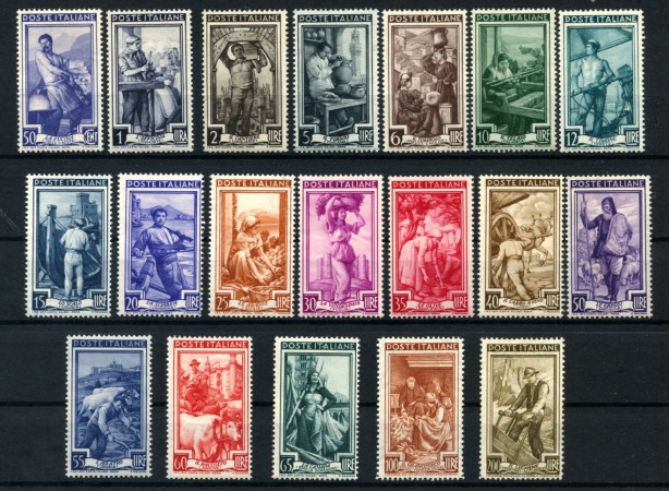 1950 - REPUBBLICA - LOTTO/43117 - ITALIA AL LAVORO  19v. NUOVI