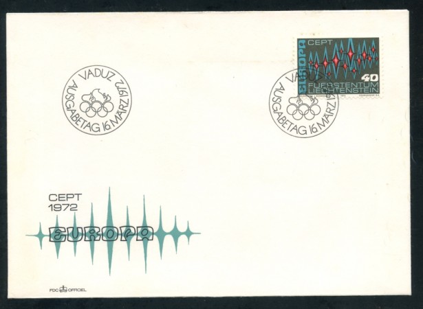 1972 - LIECHTENSTEIN - EUROPA - BUSTA FDC - LOTTO/25796