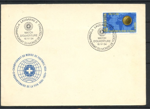 1954 - SVIZZERA - LOTTO/41708 - CAMPIONATO MONDIALE DI CALCIO  LOSANNA - BUSTA