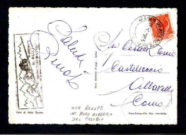 1955 - LOTTO/1392 - ITALIA - RELLY MOTO ALBERGO DEL PASUBIO