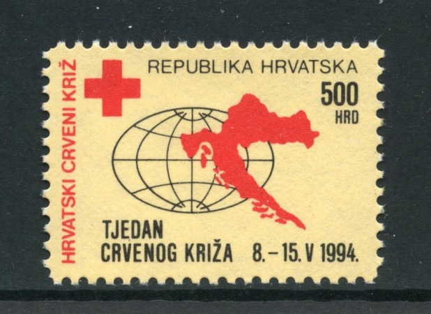 1994 - CROAZIA - BENEFICENZA - CROCE ROSSA - NUOVO - LOTTO/32637
