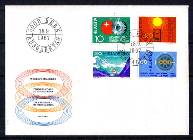 1967 - LOTTO/SVI794FDC - SVIZZERA - PROPAGANDA - BUSTA FDC