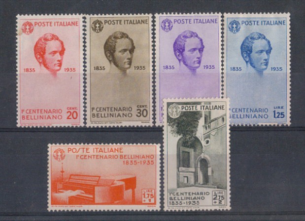 1935 - LOTTO/REG393LN - REGNO - V.BELLINI  6v.