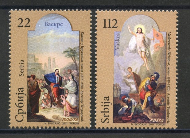 2011 - SERBIA REPUBBLICA - PASQUA 2v. - NUOVI - LOTTO/35169
