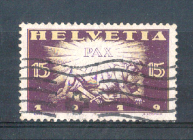 1919 - LOTTO/SVI172U - SVIZZERA - 15c. PACE - USATO