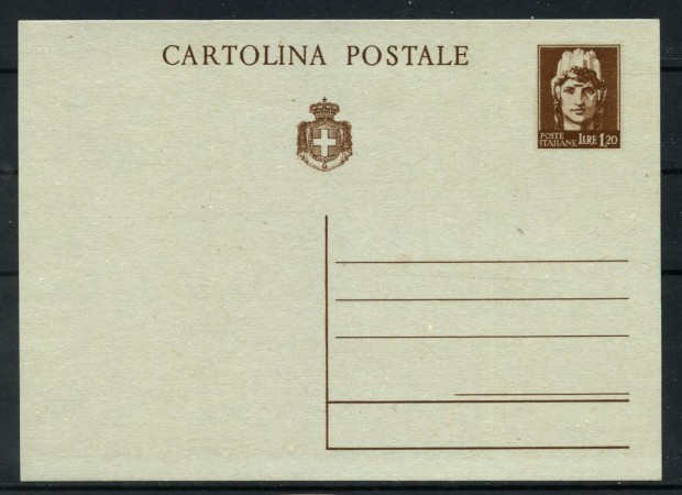 1945 - LUOGOTENENZA - LOTTO/47783 - CARTOLINA POSTALE DA 1,20 LIRE - NUOVA