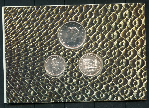 1993 - REPUBBLICA - CENTENARIO BANCA D'ITALIA - TRITTICO - LOTTO/M28945