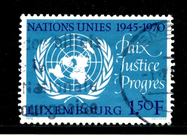 1970 - LUSSEMBURGO - 1,5 Fr. 25° ONU - USATO - LOTTO/29928