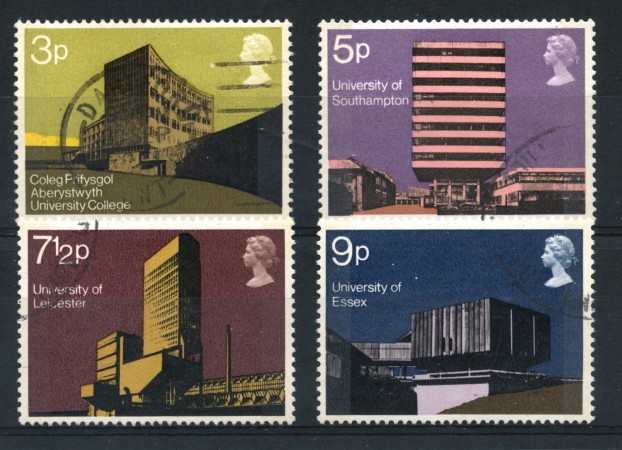 1971 - GRAN BRETAGNA - EDIFICI UNIVERSITARI 4v. - USATI - LOTTO/28399