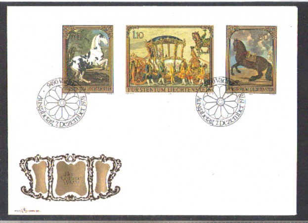 1978 - LBF/4119 - LIECHTENSTEIN - QUADRI RAFFIGURANTI CAVALLI - BUSTA FDC