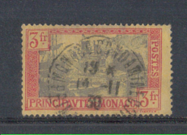 1924 - LOTTO/8531U - MONACO - 3 Fr. CARMINIO ARDESIA - USATO