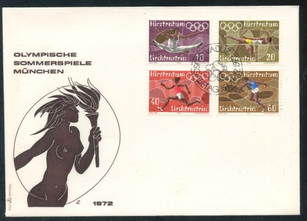 1972 - LIECHTENSTEIN - OLIMPIADI DI MONACO - BUSTA FDC - LOTTO/25778
