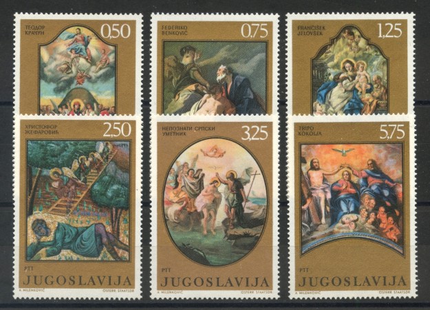 1970 - JUGOSLAVIA - DIPINTI  JUGOSLAVI 6v. NUOVI - LOTTO/34785