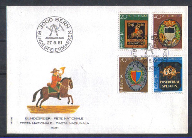 1981 - LOTTO/SVI1131FDC - SVIZZERA - PRO PATRIA - BUSTA FDC