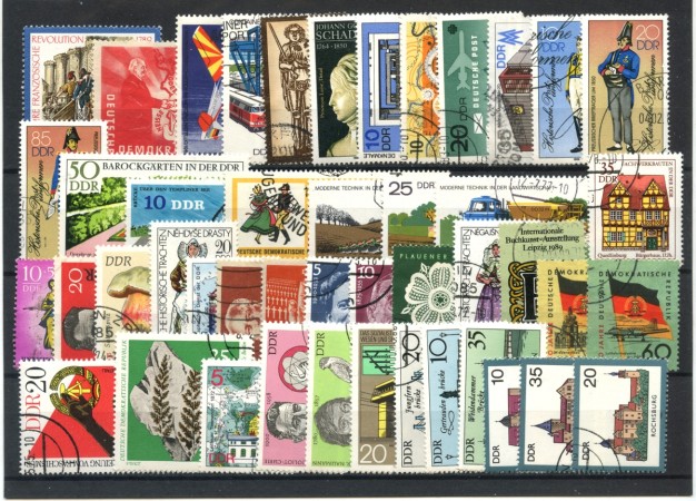 GERMANIA DDR - 50 FRANCOBOLLI DIFFERENTI - USATI - LOTTO/36675