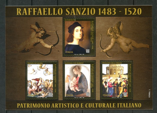2020 - REPUBBLICA - CINQUANTENARIO DI RAFFAELLO - FOGLIETTO NUOVO - LOTTO/36003